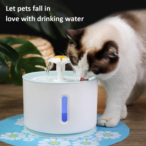 2.4L Automatic Pet Cat Water Fountain LED