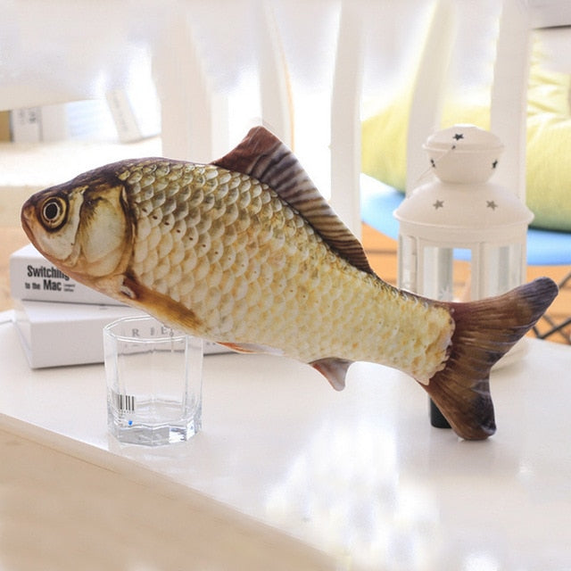 Realistic Looking Fish Kicker Cat Toy - Free Shipping